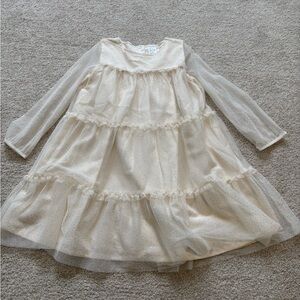 Carter's Cream and Gold Toddler Dress 5T NWOT